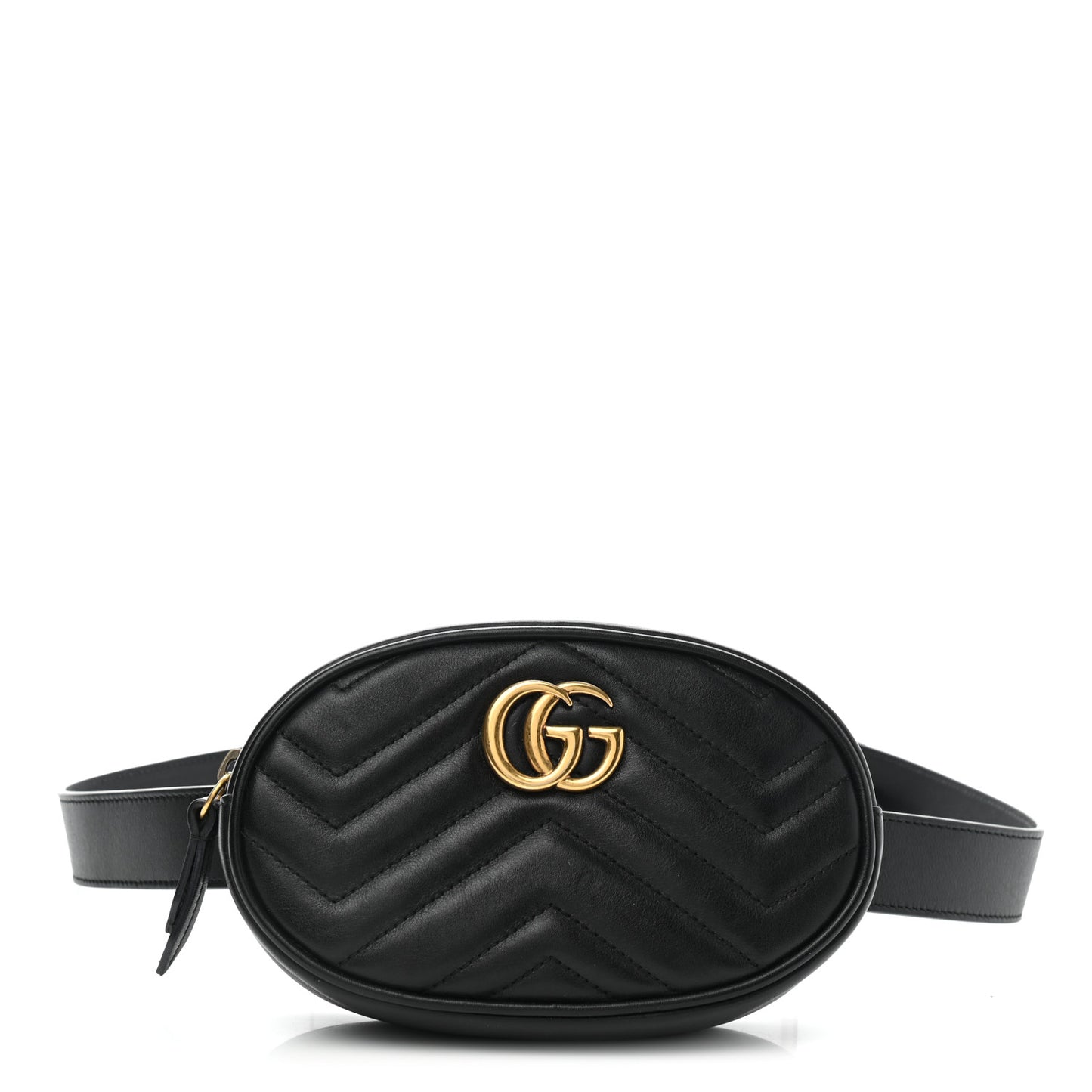 Calfskin Matelasse GG Marmont Belt Bag 85 34 Black