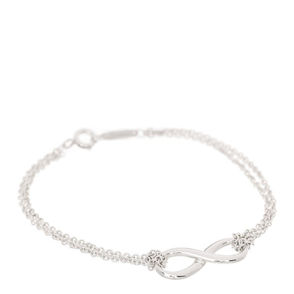 Tiffany Sterling Silver Infinity Double Chain Bracelet 1 of 5