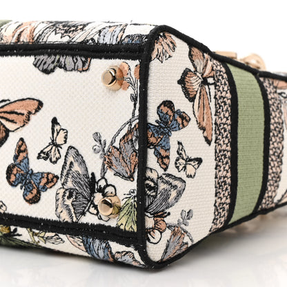 Christian Dior Canvas Toile de Jouy Mexico Embroidered Medium Lady D-Lite White Multicolor 10 of 13