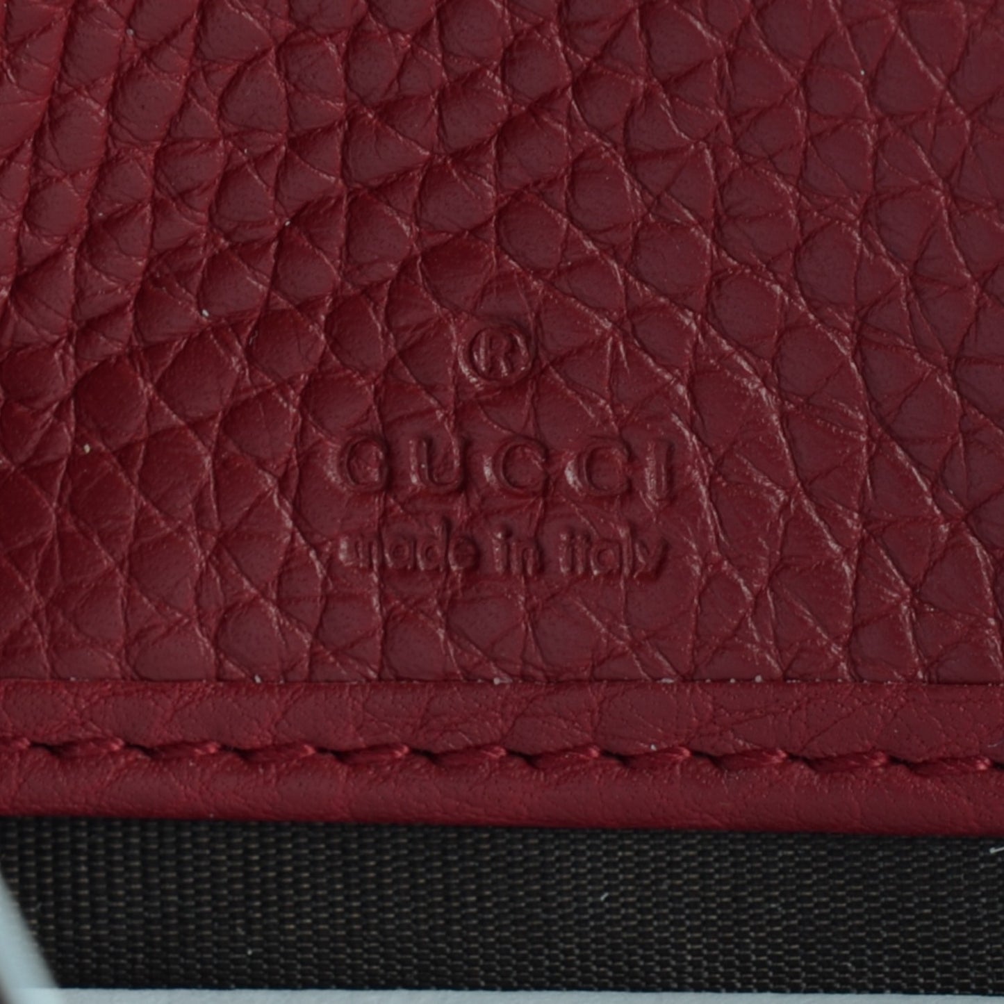 Pebbled Calfskin Studded Soho Zip Around Wallet Soft Burgundy