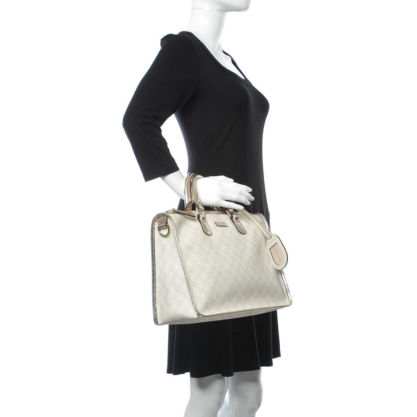 GG Plus Monogram Medium Joy Tote Bag White