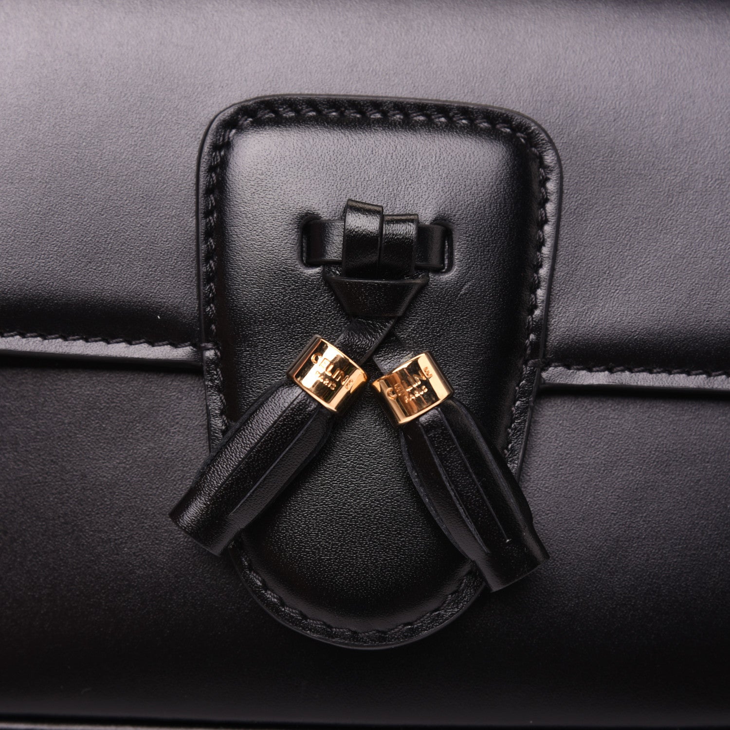 Celine Smooth Calfskin Tassel Belt Bag Black 9 of 12