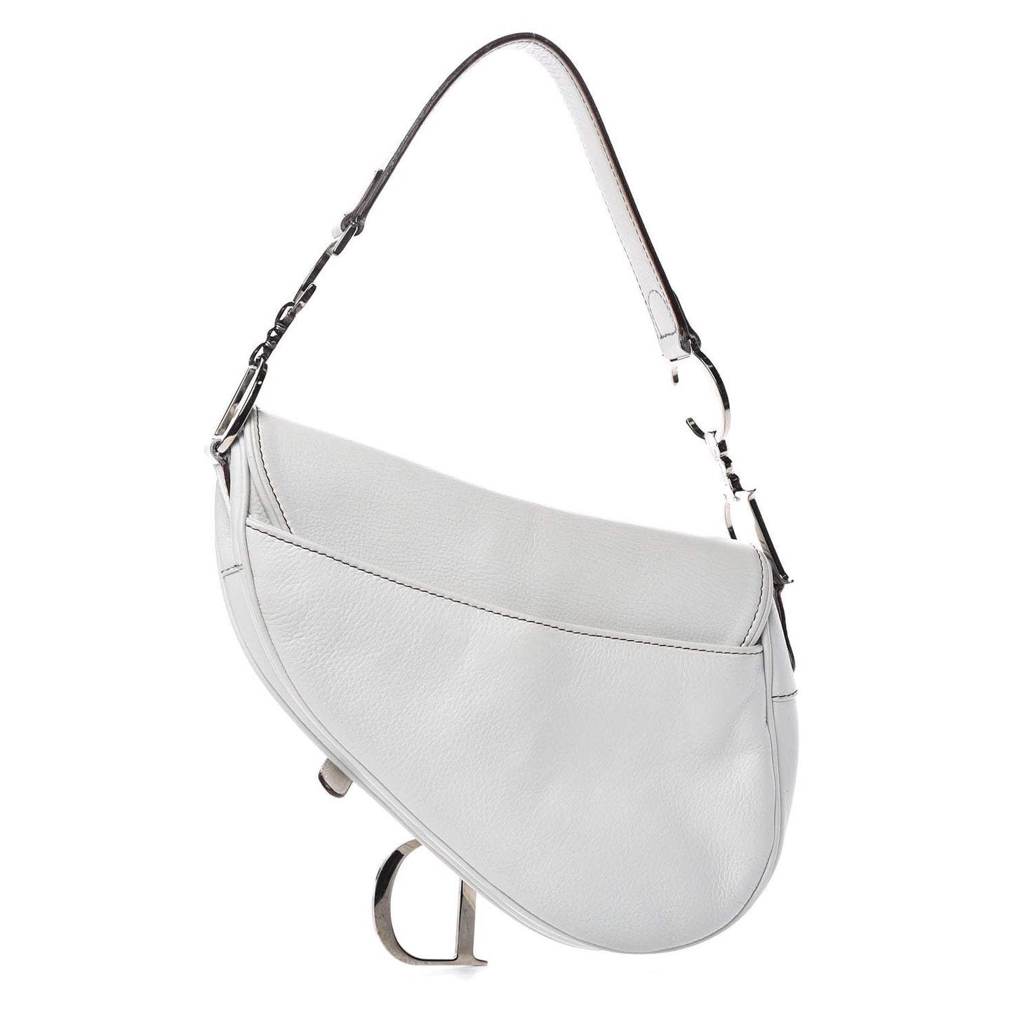 Calfskin Saddle Bag White