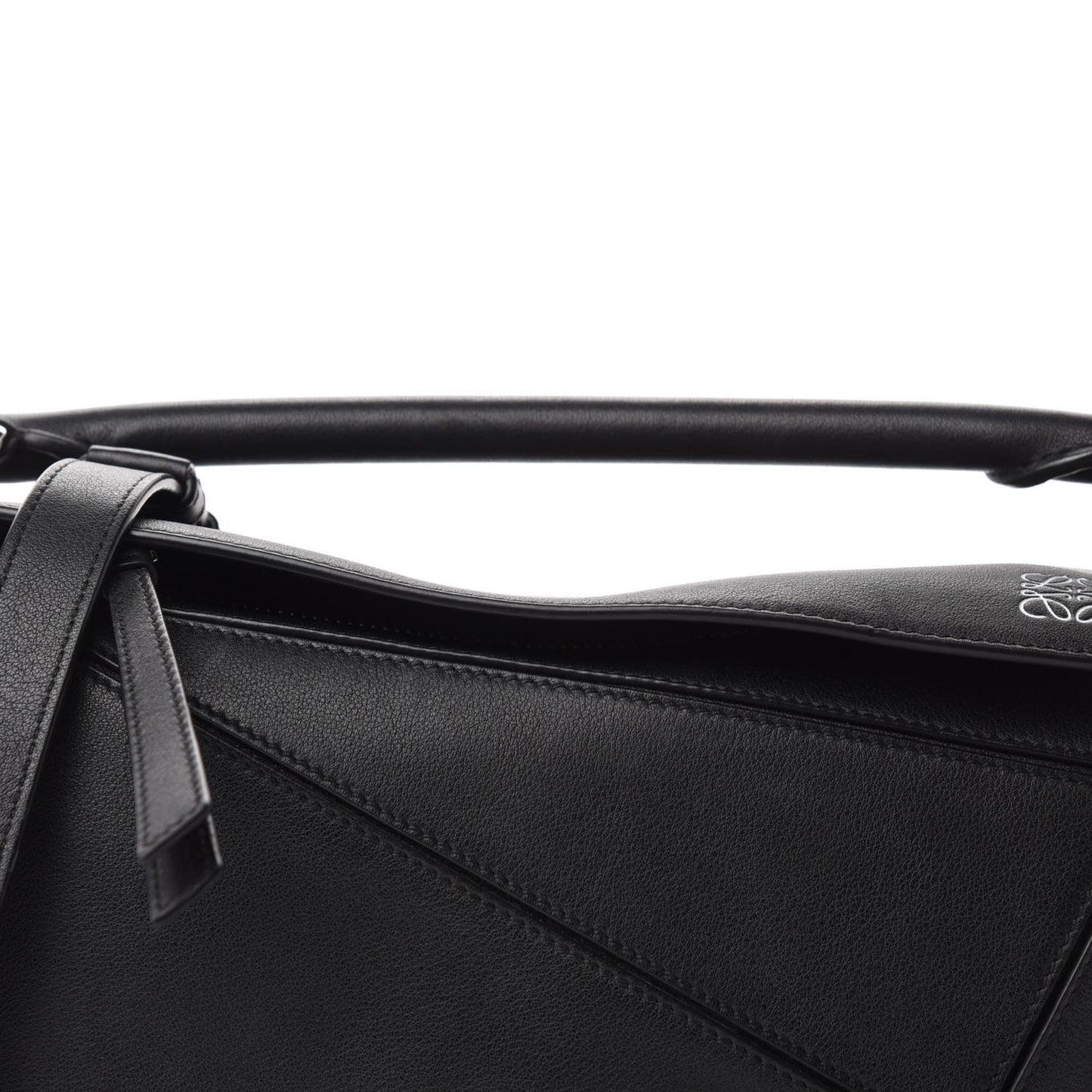 Calfskin Small Puzzle Bag Black