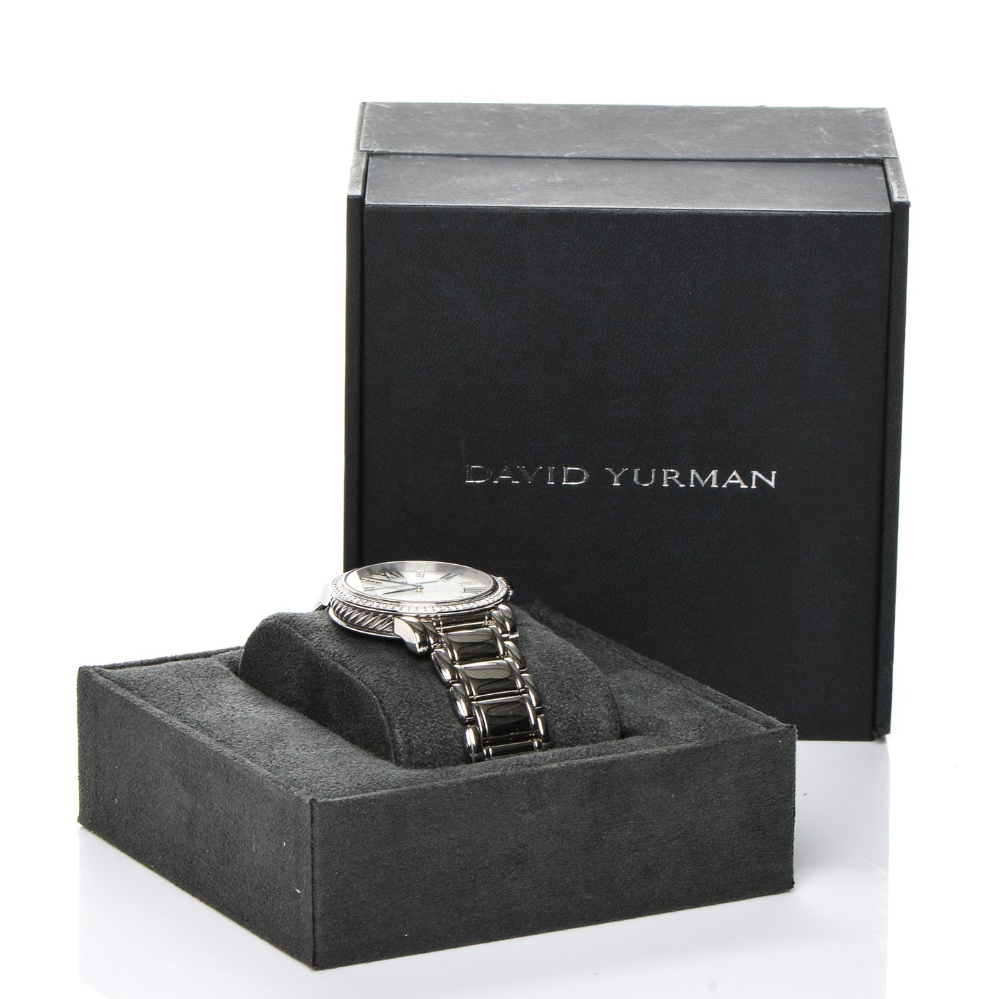 Stainless Steel Diamond Bezel Mother of Pearl 38mm Classic Quartz Watch
