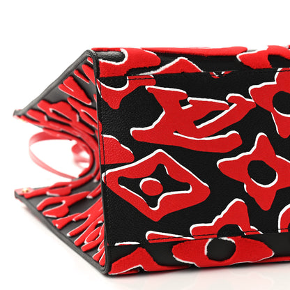 Louis Vuitton X UF Tufted Monogram Onthego GM Black Red 6 of 7