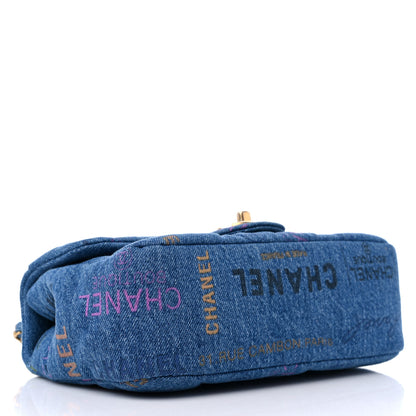 Chanel Denim Quilted Mini Denim Mood Rectangular Flap Blue Multicolor 4 of 9