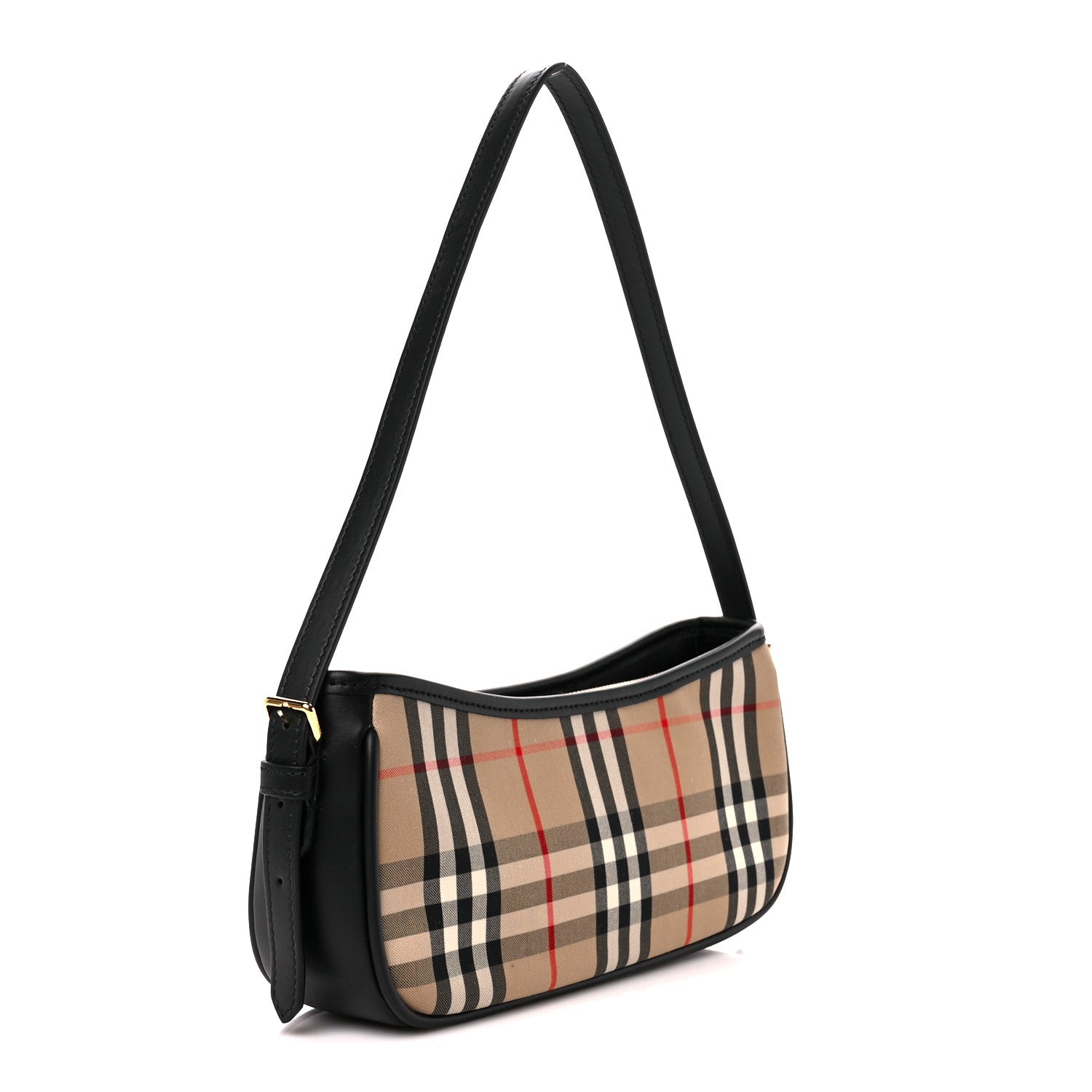 Burberry Vintage Check Calfskin Sling Archive Beige Black 3 of 10