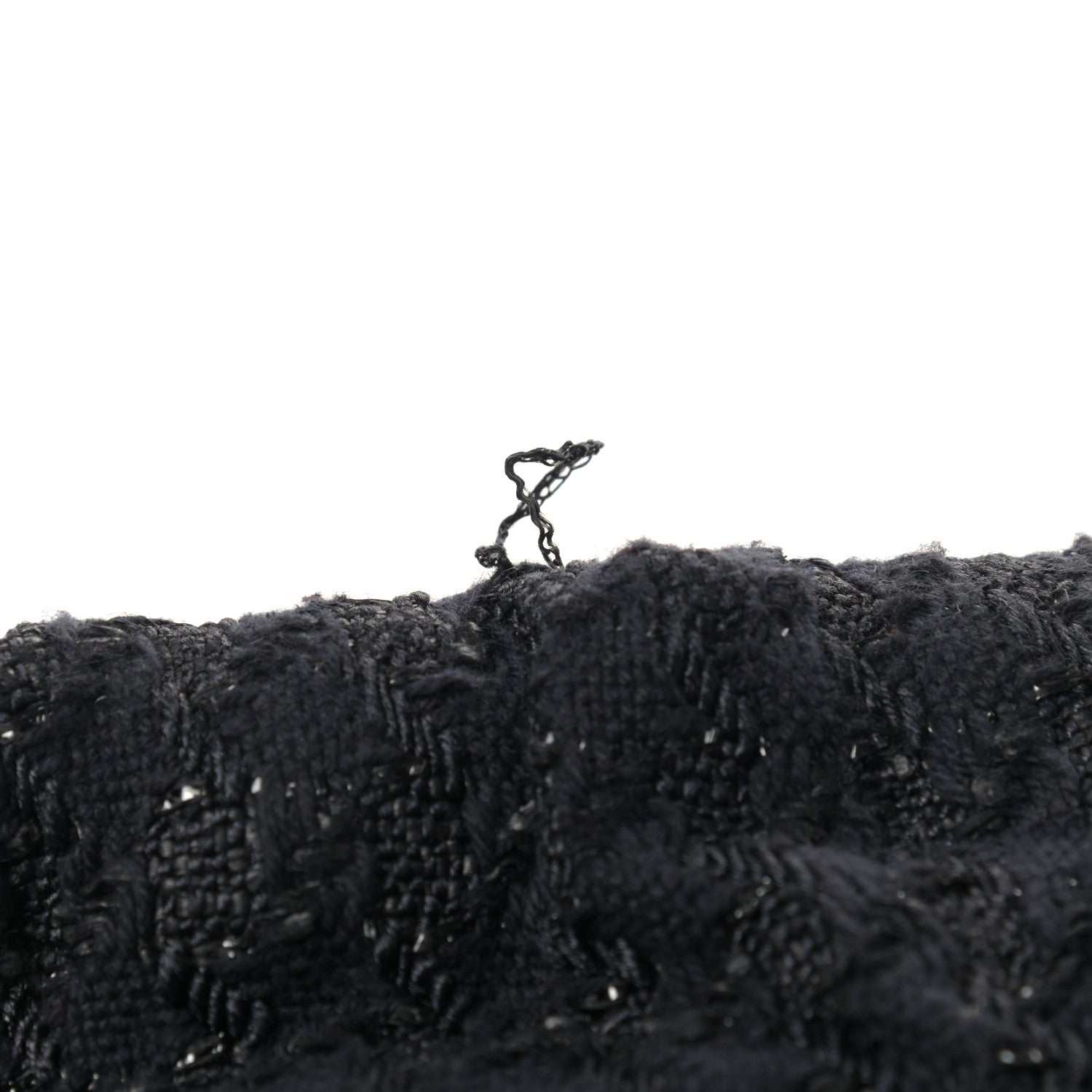 Chanel Tweed Boucle Knitting Bag Black 10 of 10