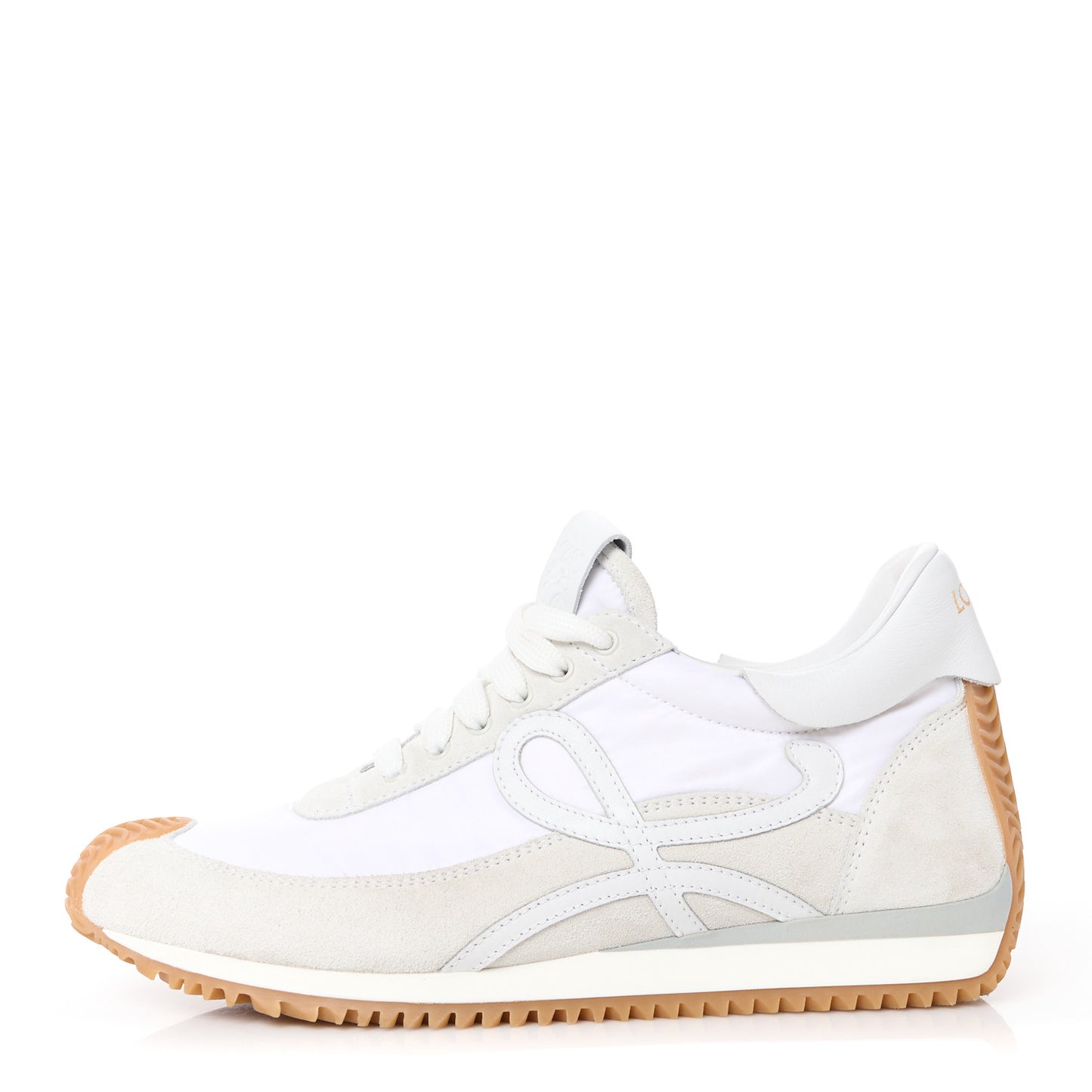 Nylon Suede Flow Retro Runner Sneakers 38 White