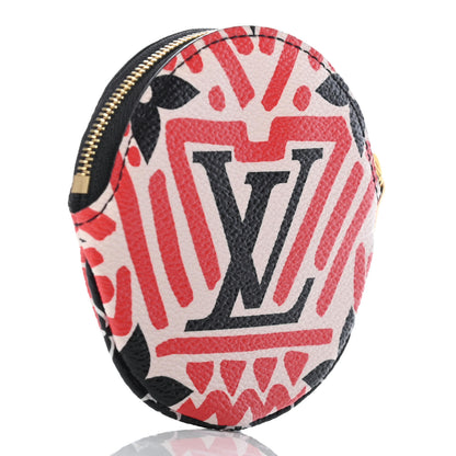 Louis Vuitton Monogram Giant Crafty Round Coin Purse Creme Rouge 3 of 8