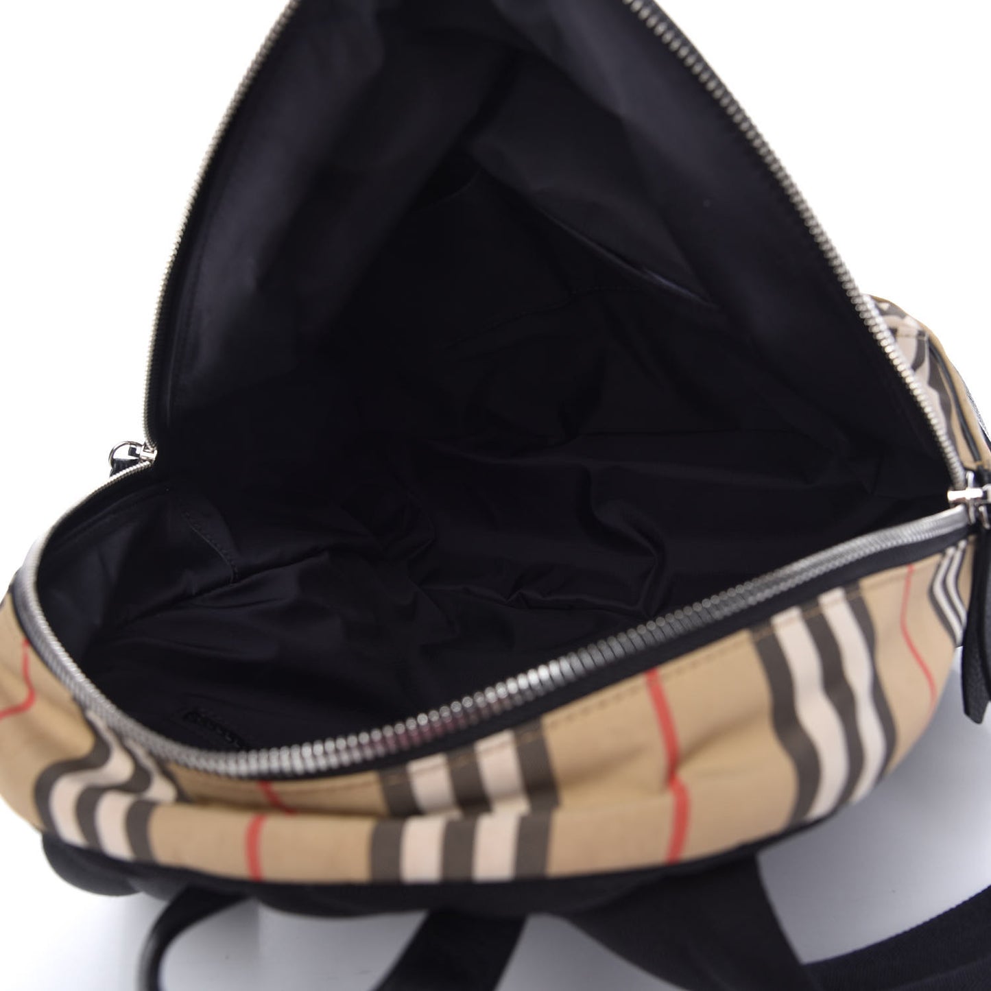 Archive Stripe Canvas Calfskin Kids Nico Backpack Archive Beige