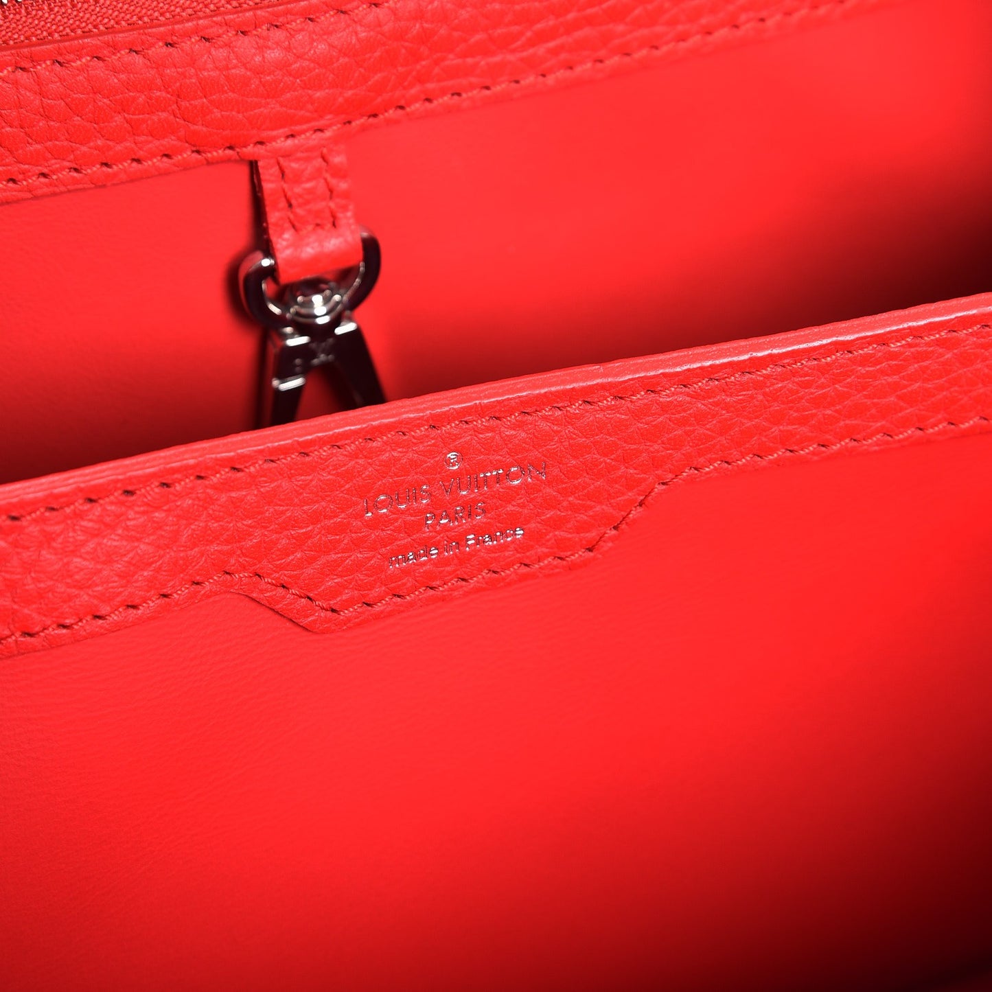 Taurillon Python Capucines PM Rubis