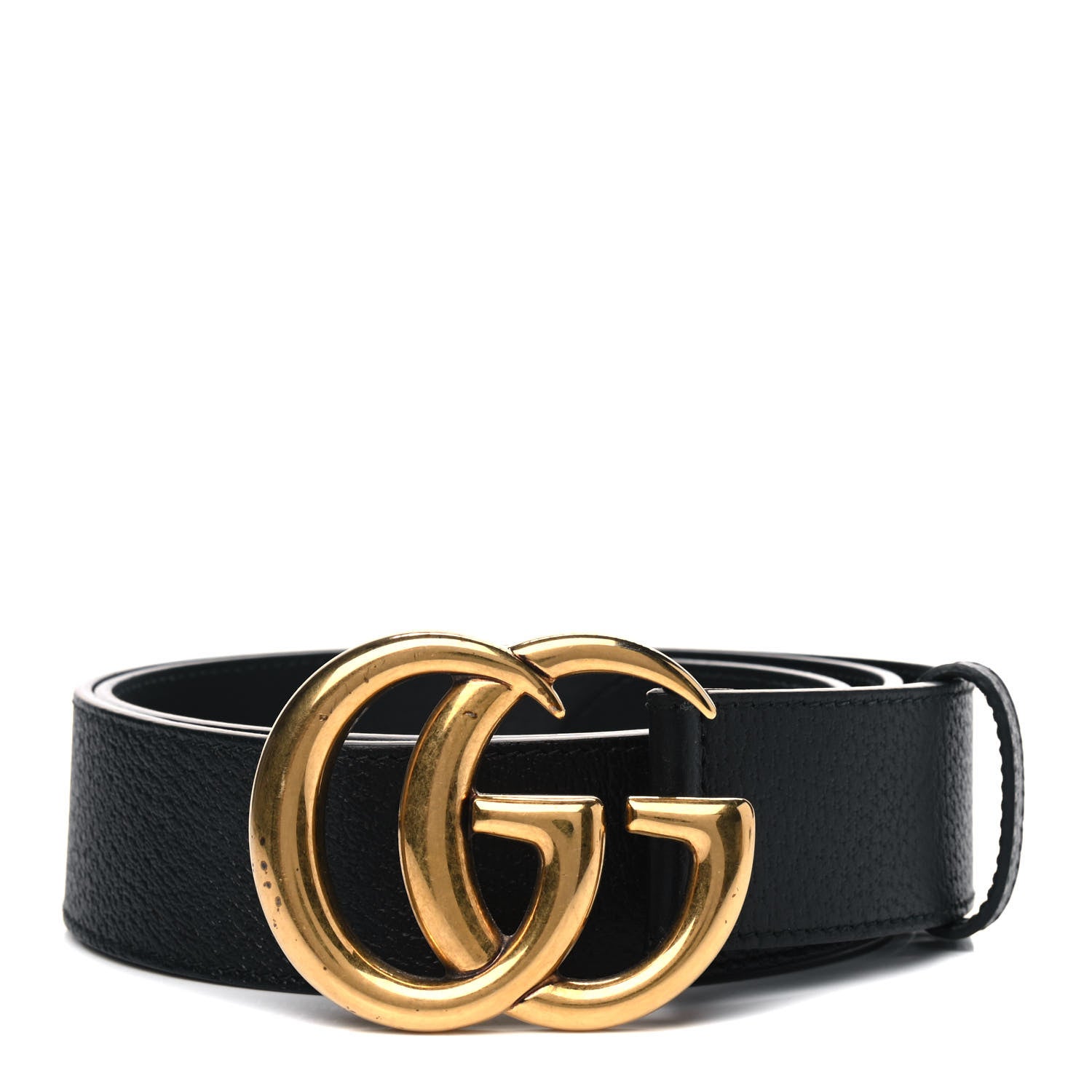 Gucci Textured Calfskin Double G 40mm Belt 95 38 Black 1 of 6