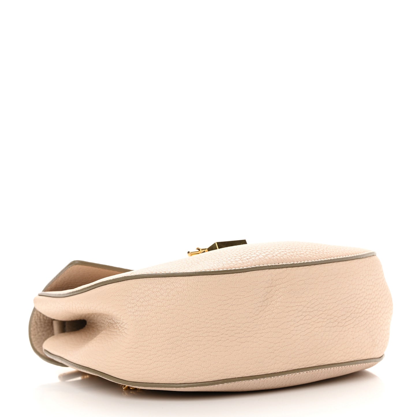 Grained Lambskin Medium Drew Shoulder Bag Abstract White