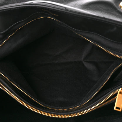 Saint Laurent Calfskin Y Quilted Monogram Large Loulou Chain Satchel Black 6 of 12