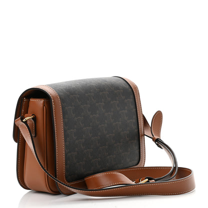 Celine Triomphe Canvas Calfskin Medium Triomphe Bag Tan 5 of 11