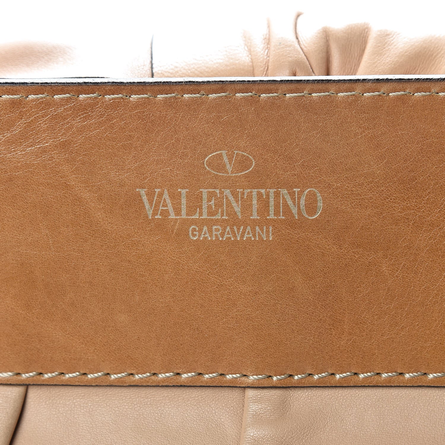 Valentino Garavani Nappa Large Aphrodite Bow Satchel Taupe 24 of 31