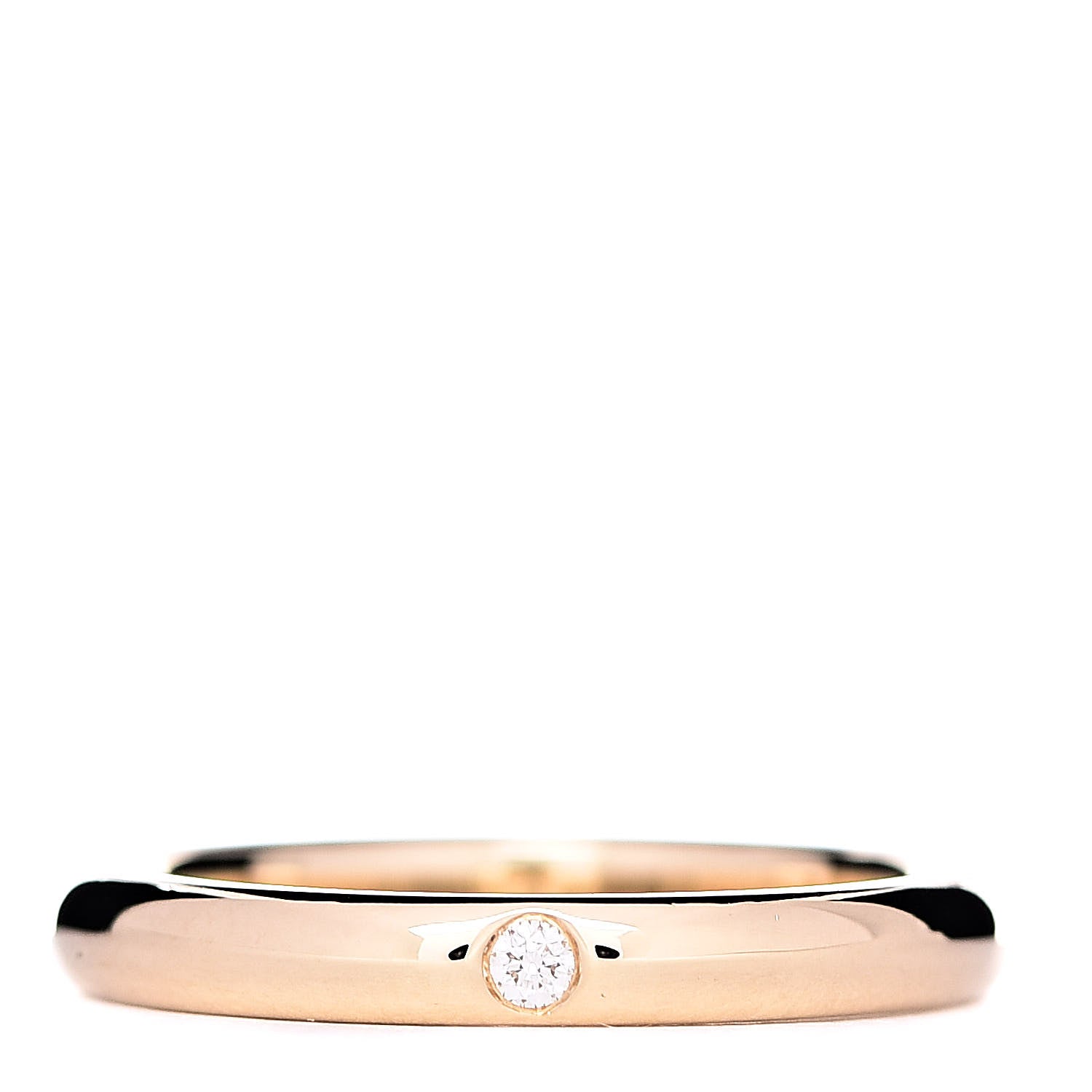 Tiffany 18K Yellow Gold Diamond Elsa Peretti Band Ring 52 6 1 of 5