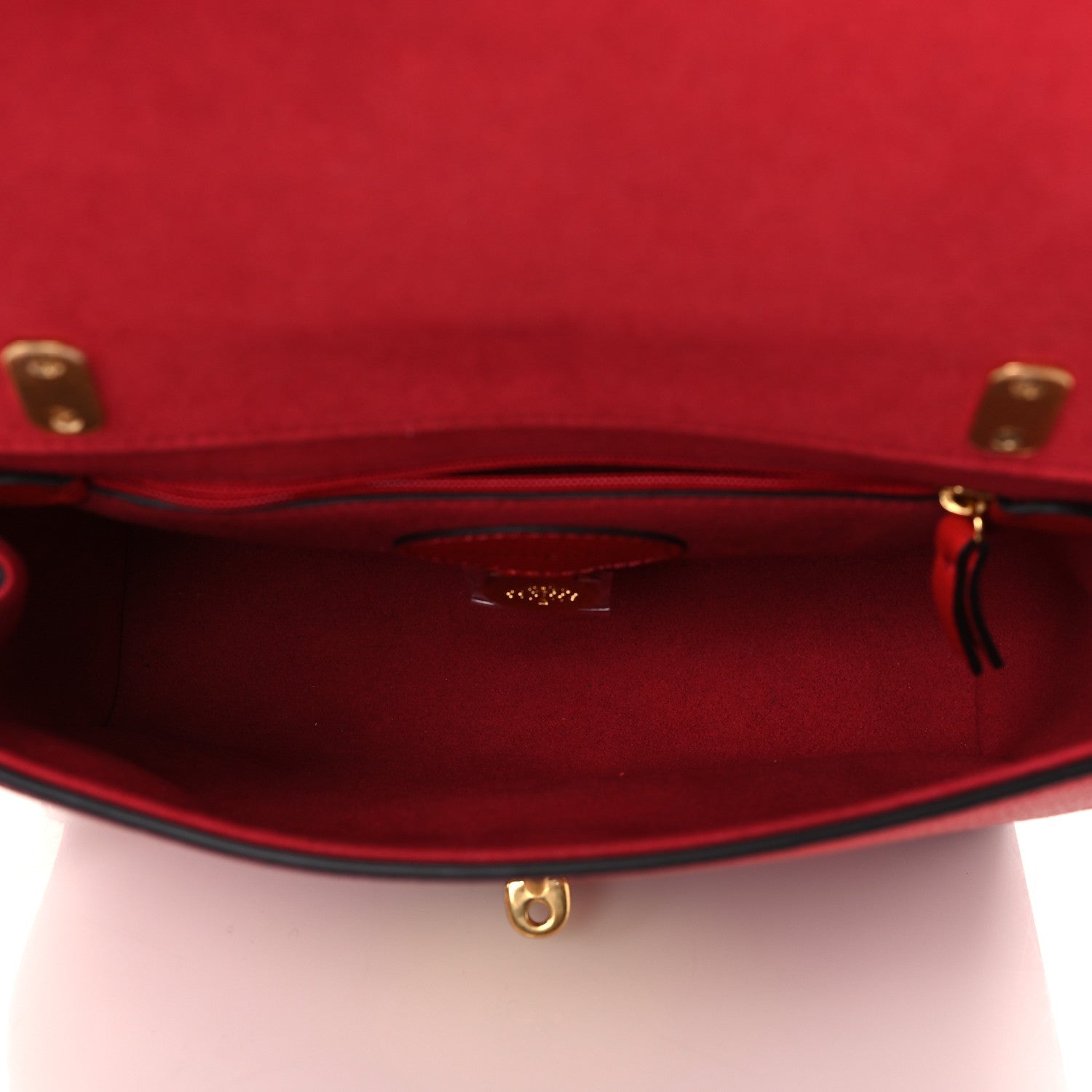 Mulberry Glossy Goatskin Small Lily Flap Red 5 of 10