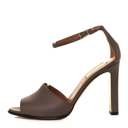 Valentino Garavani Calfskin Ankle Strap Sandals 41 Brown 1 of 11