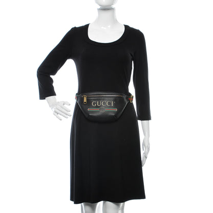Gucci Grained Calfskin Small Logo Belt Bag Black 2 of 10