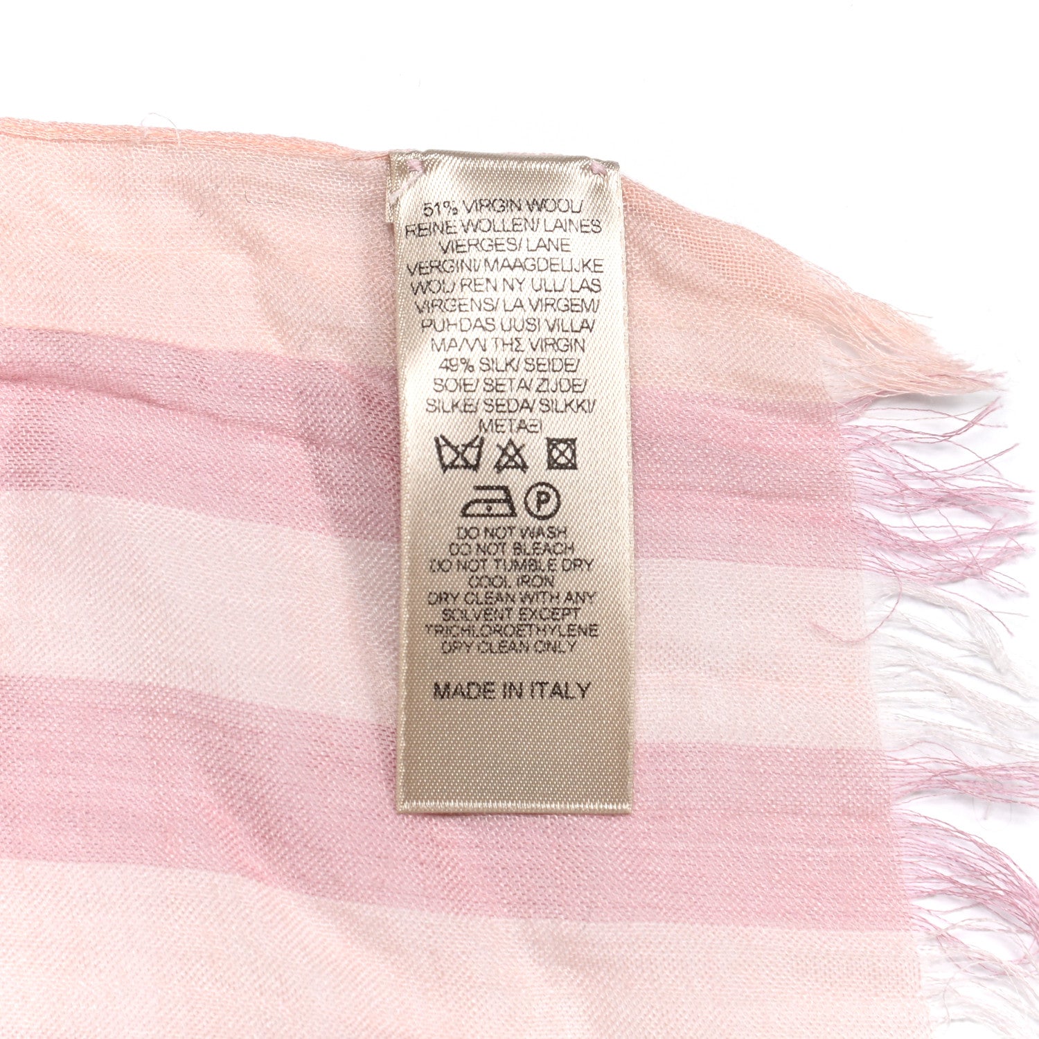 Burberry Silk Wool Gauze Giant Check Scarf Pink 5 of 5