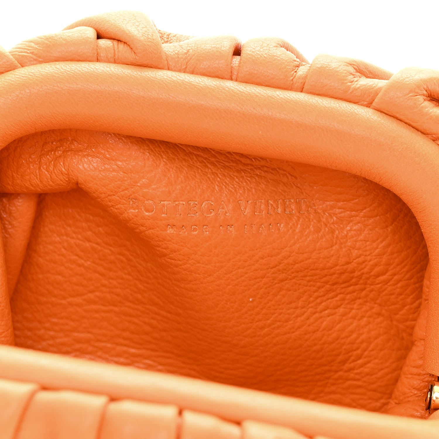 Bottega Veneta Butter Calfskin Coin Purse Orange 6 of 10