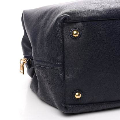 Saint Laurent Lambskin Medium Easy Sac Navy 8 of 11
