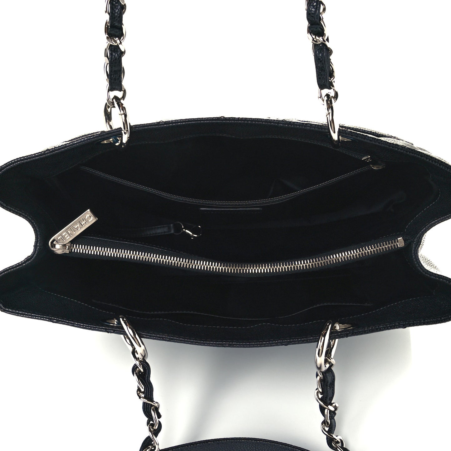 Caviar Quilted Grand Shopping Tote GST Black