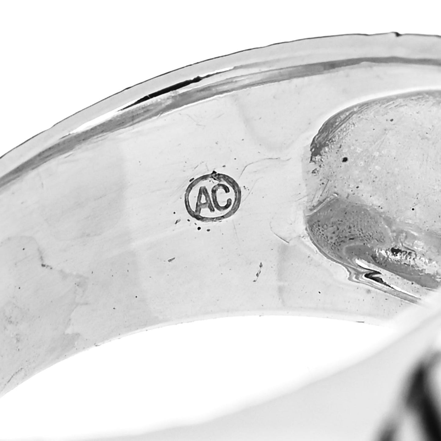 Sterling Silver Diamond Signature Oval Ring 52 6