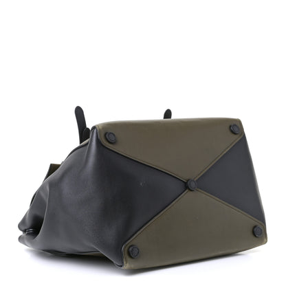 Prada City Calfskin Convertible Top Handle Tote Militare Green Black 3 of 10
