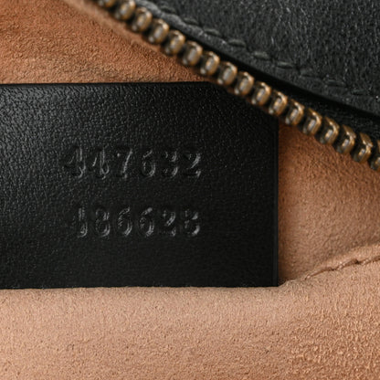 Gucci Calfskin Matelasse Small GG Marmont Chain Shoulder Bag Black 7 of 10