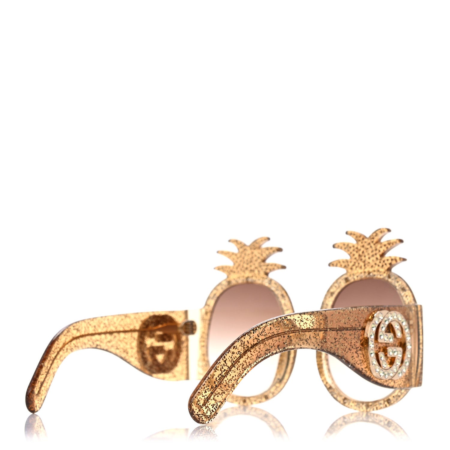 Gucci Acetate Pineapple GG0150/S Sunglasses Gold 4 of 6