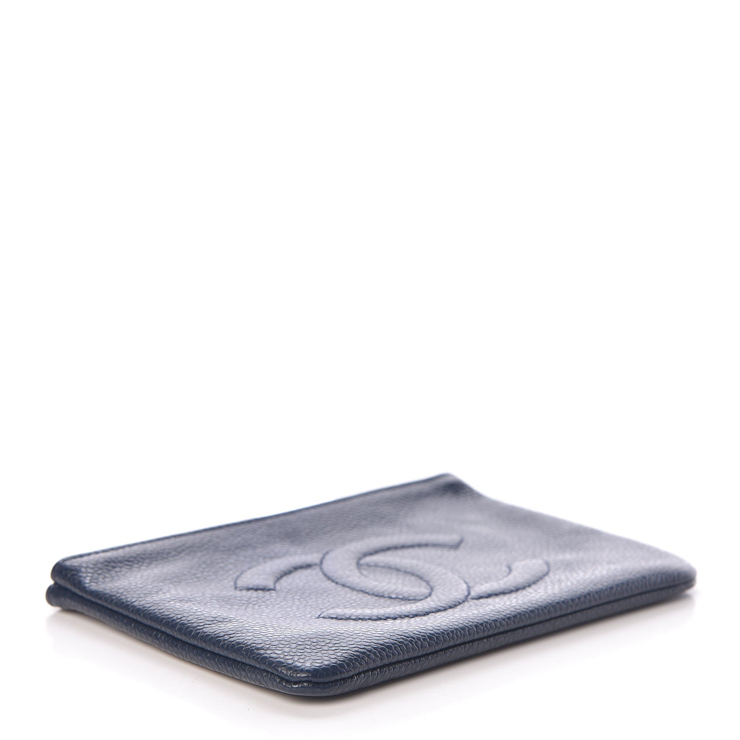 Chanel Caviar Timeless CC Small Cosmetic Case Dark Blue 4 of 8