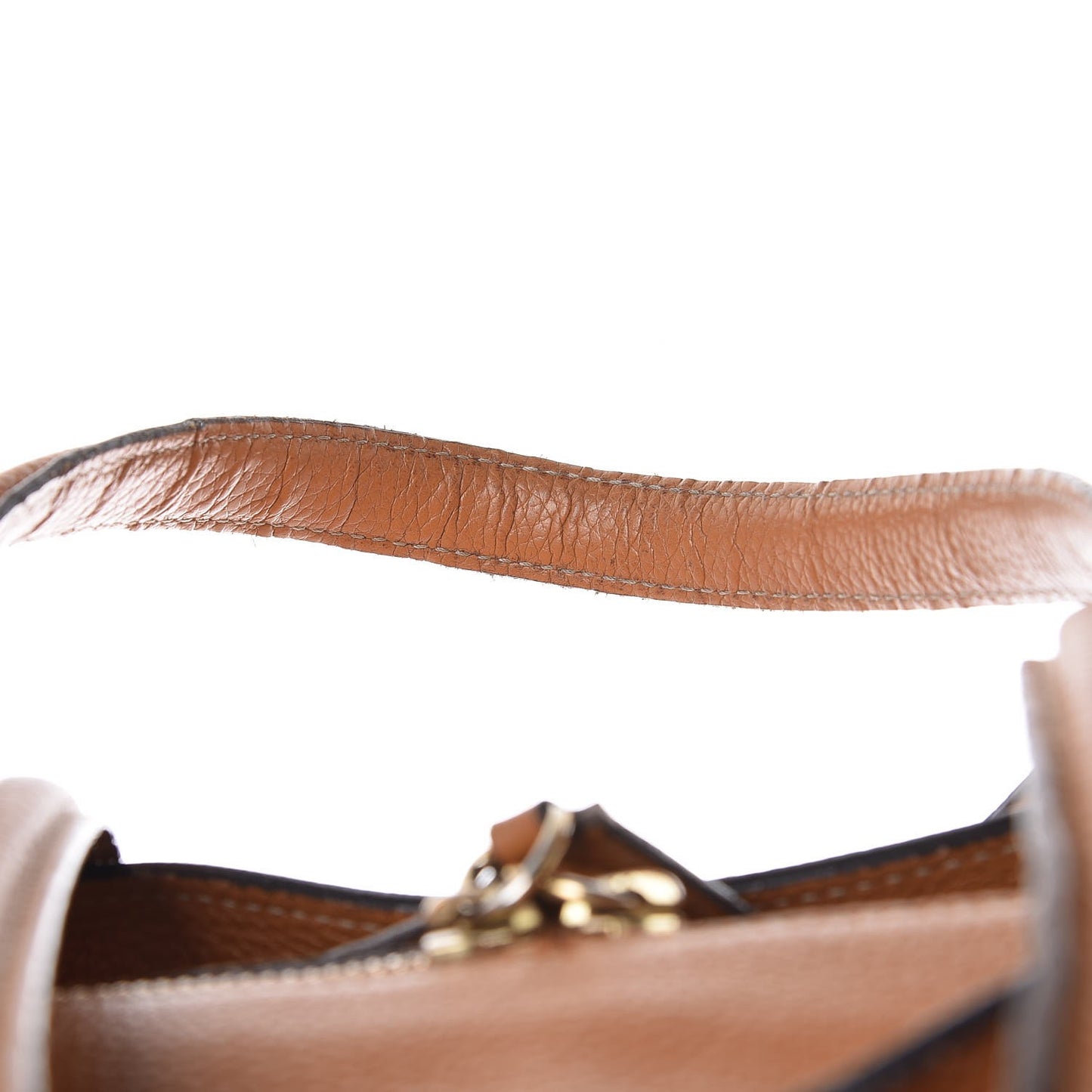Pebbled Calfskin Large Skull Padlock Zip Around Tote Camel