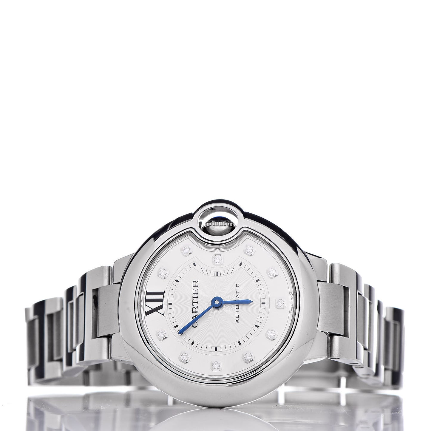 Stainless Steel Diamond 33mm Ballon Bleu De Automatic Watch
