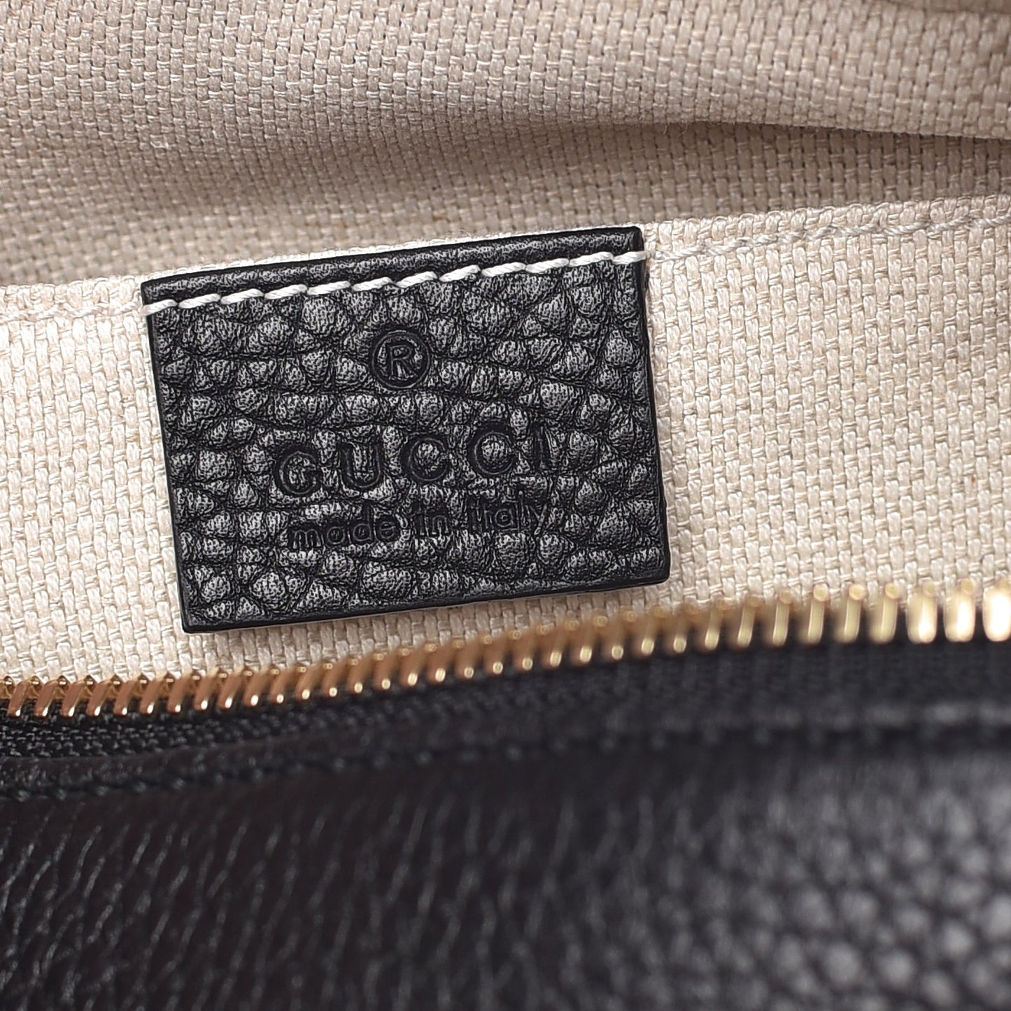 Pebbled Calfskin Small Soho Disco Bag Black