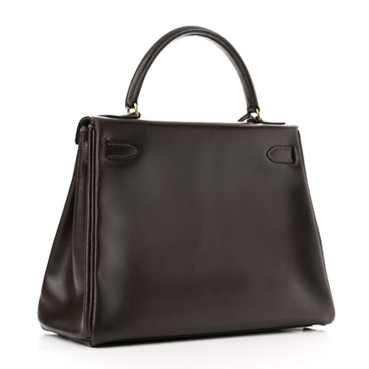 Hermes Box Kelly Retourne 28 Chocolate 3 of 21