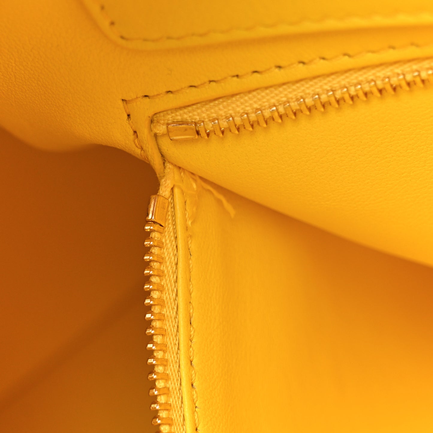 Calfskin Large Hug Pouch Yellow
