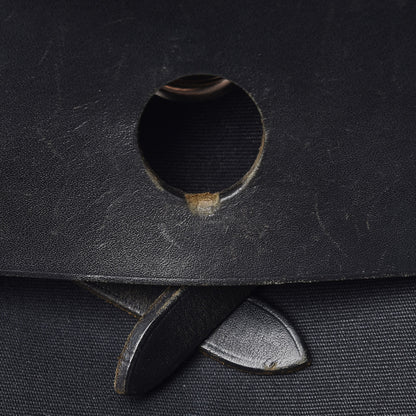 Hermes Toile Vache Calfskin Herbag 40 GM Black 12 of 19