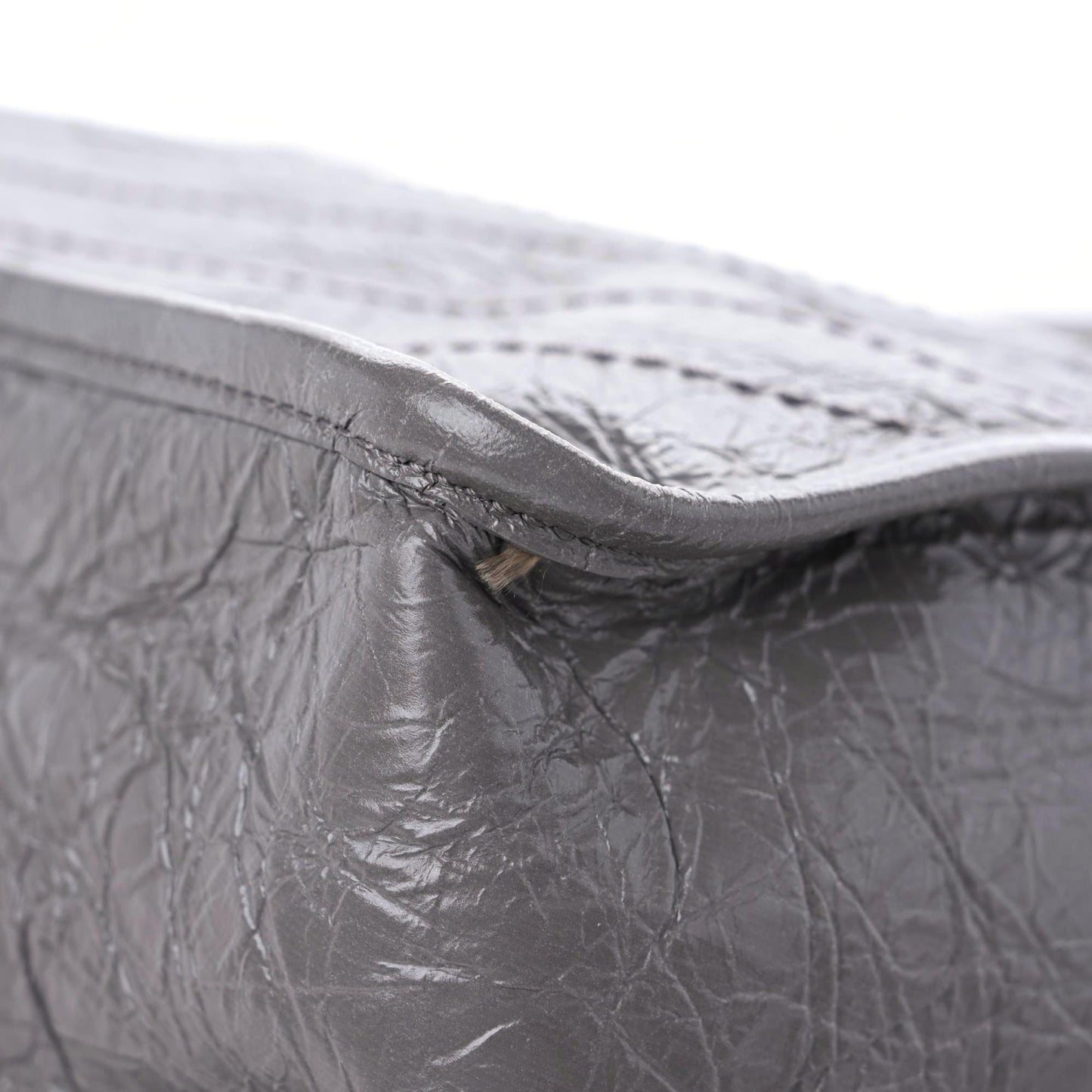 Crinkled Calfskin Matelasse Monogram Large Niki Chain Satchel Fog