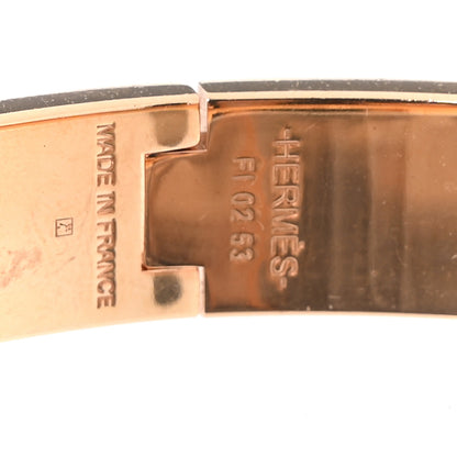 Hermes Enamel Narrow Clic Clac H Bracelet GM Marron Glace 4 of 4