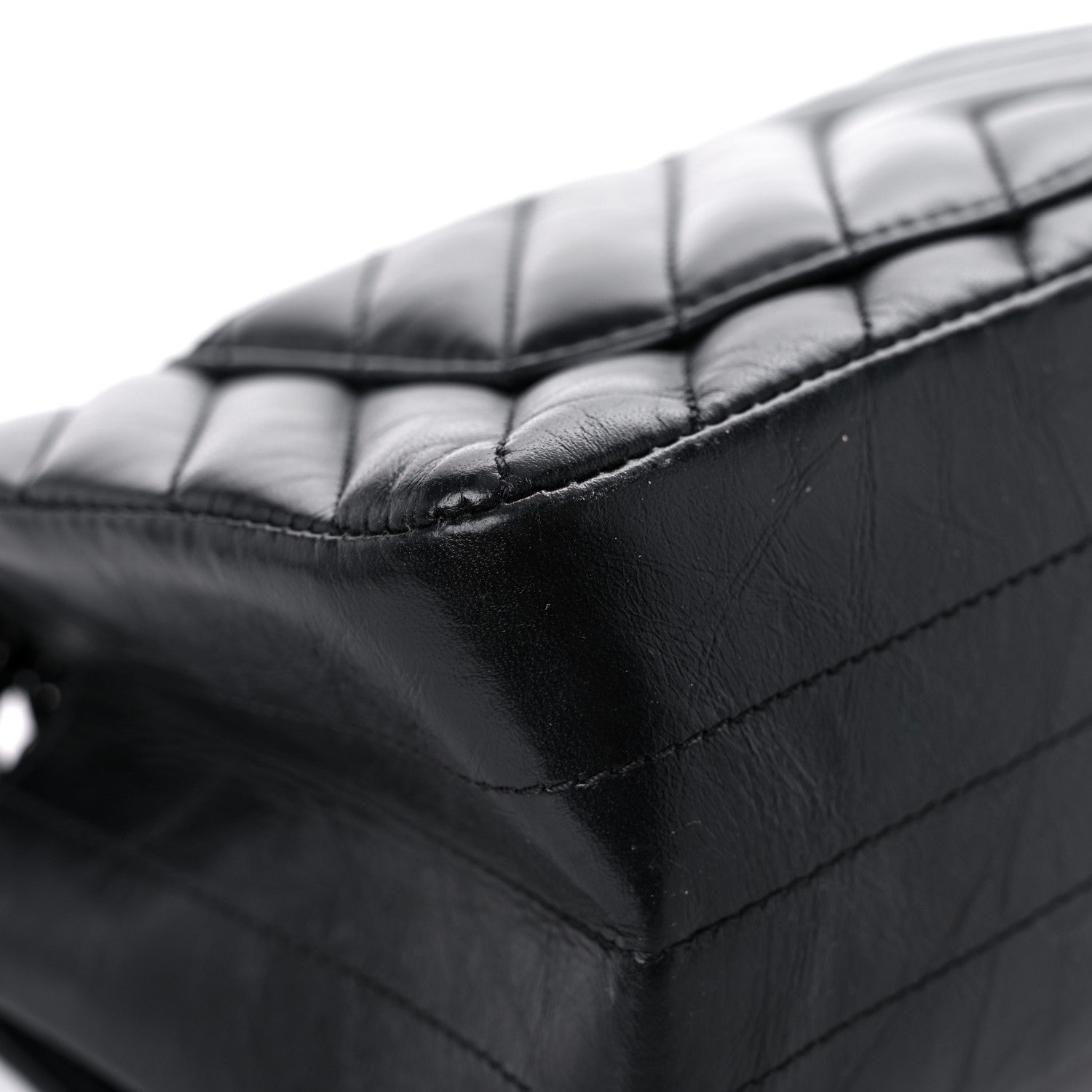 Chanel Aged Calfskin Chevron Quilted 2.55 Reissue Mini Flap So Black 10 of 14