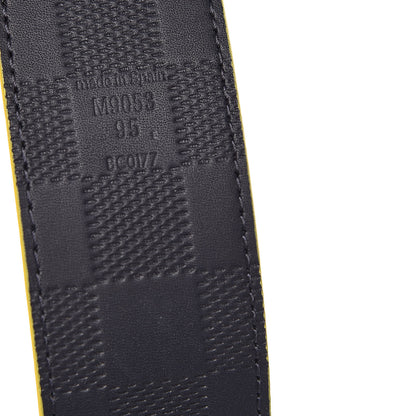 Louis Vuitton Damier Cobalt Infini Reversible Belt 95 38 Yellow 6 of 7
