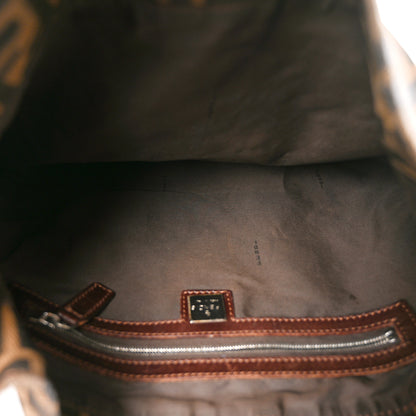 Fendi Zucchino Shoulder Bag Tobacco 4 of 9