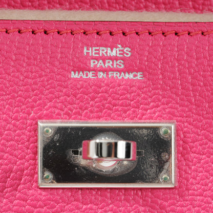 Hermes Chevre Mysore Kelly Compact Wallet Rose Tyrien 8 of 8