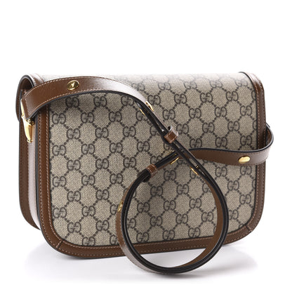 Gucci GG Supreme Monogram Horsebit 1955 Shoulder Bag Beige Brown Sugar 2 of 10
