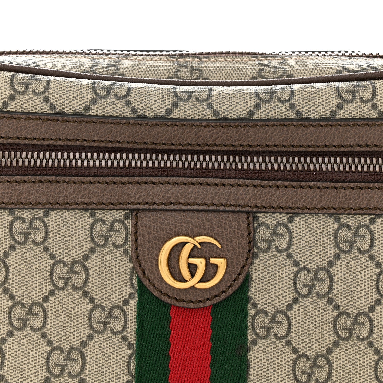 Gucci Soft GG Supreme Monogram Medium Ophidia Belt Bag Dark Brown 8 of 11