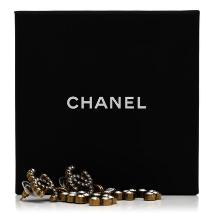 Chanel Metal Crystal City of Lights No 5 Drop Earrings Gold 5 of 5